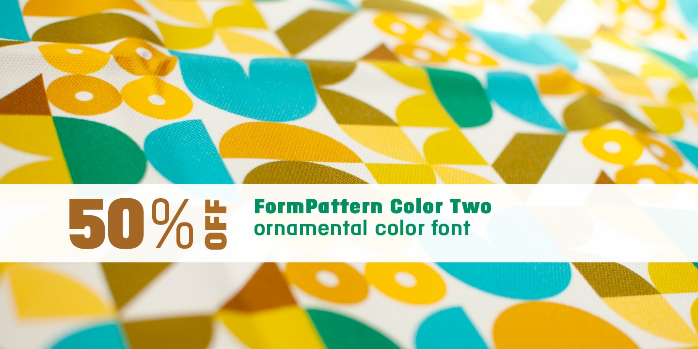 Beispiel einer FormPattern Color Two Solid-Schriftart